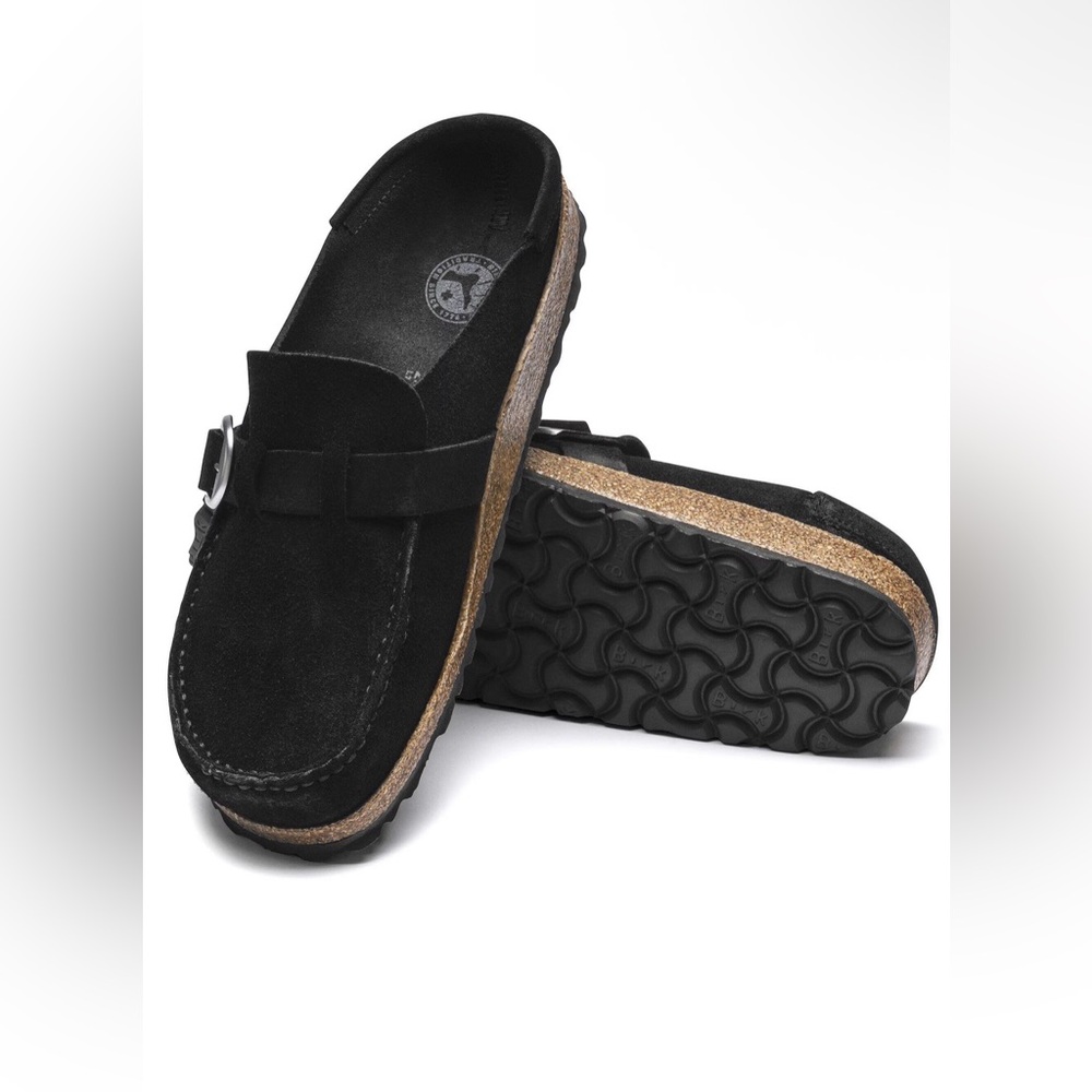 Birkenstock Buckley Black Suede Slip-On Clog